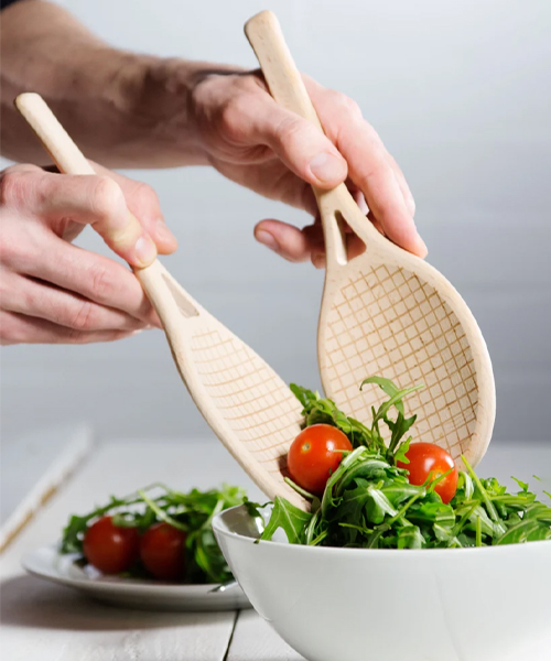 Tennisschlaeger Servierloeffel